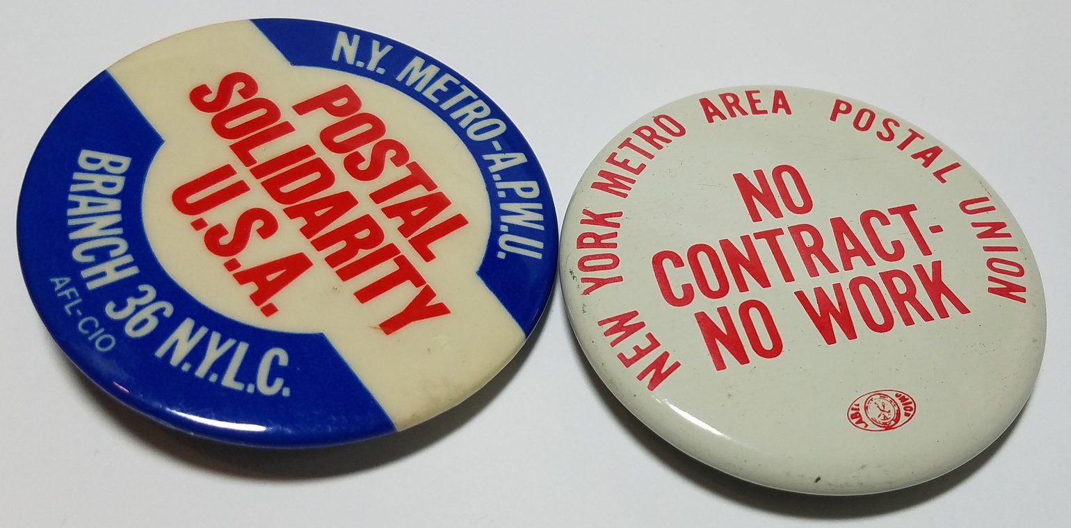 Image of Vintage NY Postal Pins Duo