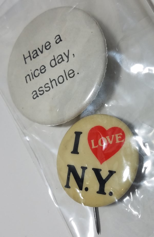 Image of Vintage I Love NY Pins Duo