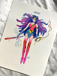 Image 3 of Super Women Riso Print Series - Diana / Wonder Woman