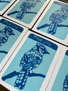 "Blue Jay #1" original linocut print
