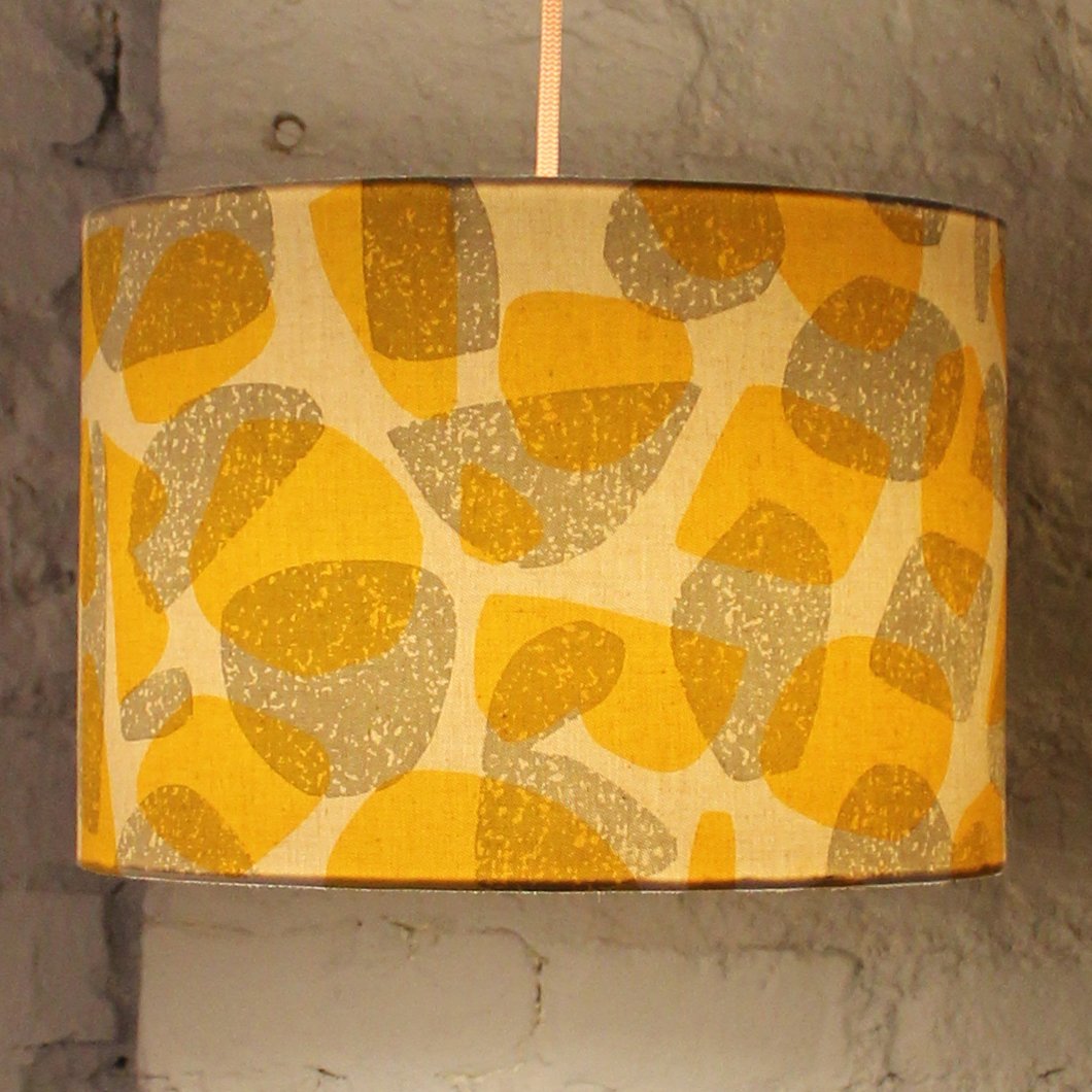 Image of Pumice stone fabric lampshade