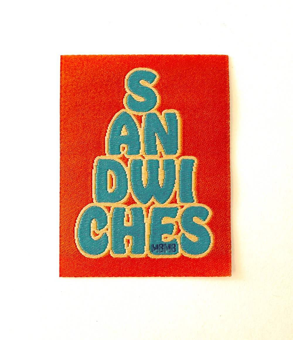 Sandwiches-Woven Iron on Patch