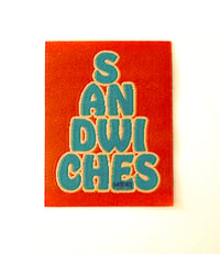 Image 2 of Sandwiches-Woven Iron on Patch