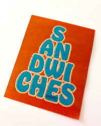 Image 4 of Sandwiches-Woven Iron on Patch