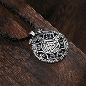 Silver Valknut Pendant Necklace