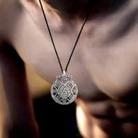 Image 4 of Silver Valknut Pendant Necklace