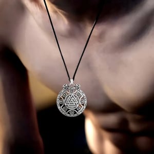 Silver Valknut Pendant Necklace