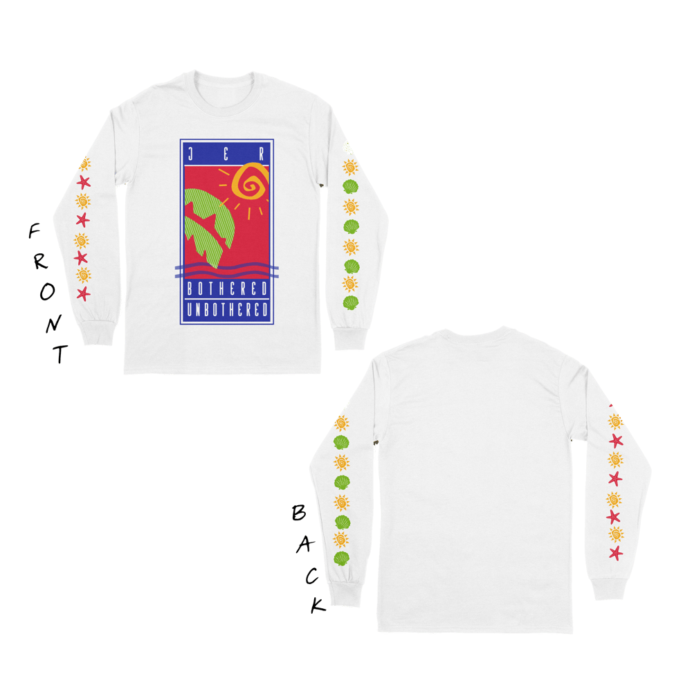 📦 JER | MIAMI Long Sleeve with Double Sleeve Print (White) 
