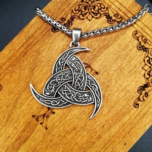 Nordic Viking Men's Necklace Legendary Austin Horn & Dragon Pendant Amulet Necklace