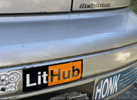 Image 1 of "Lit/Hub" Bumper Sticker