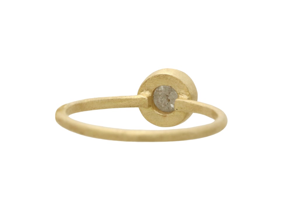 Image of Grey rose cut diamond engagement ring. 18k. Pablo