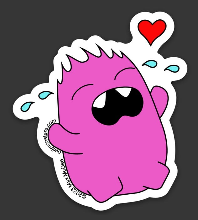 Image of Happy Cry Monster Sticker