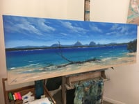 NEW Art 'glass House Mountains From 'Pumicestone Passage' 