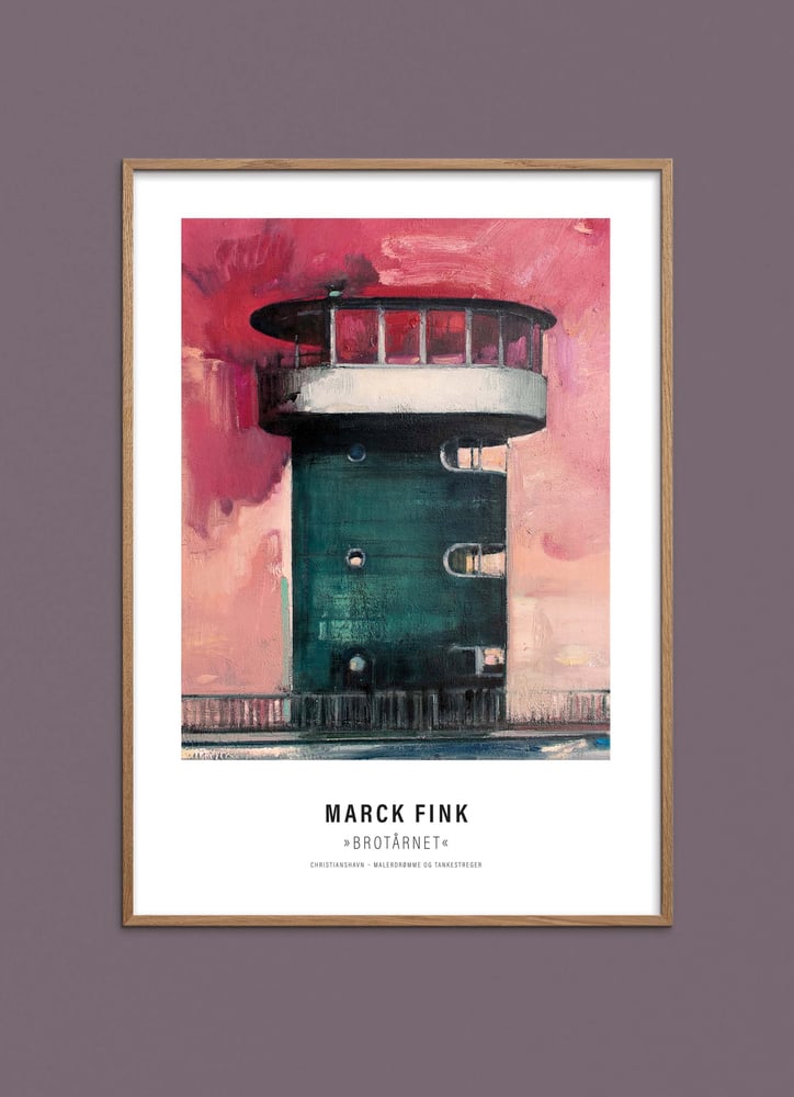 Image of Art poster / "Christianshavn – Malerdrømme og tankestreger – Brotårnet"