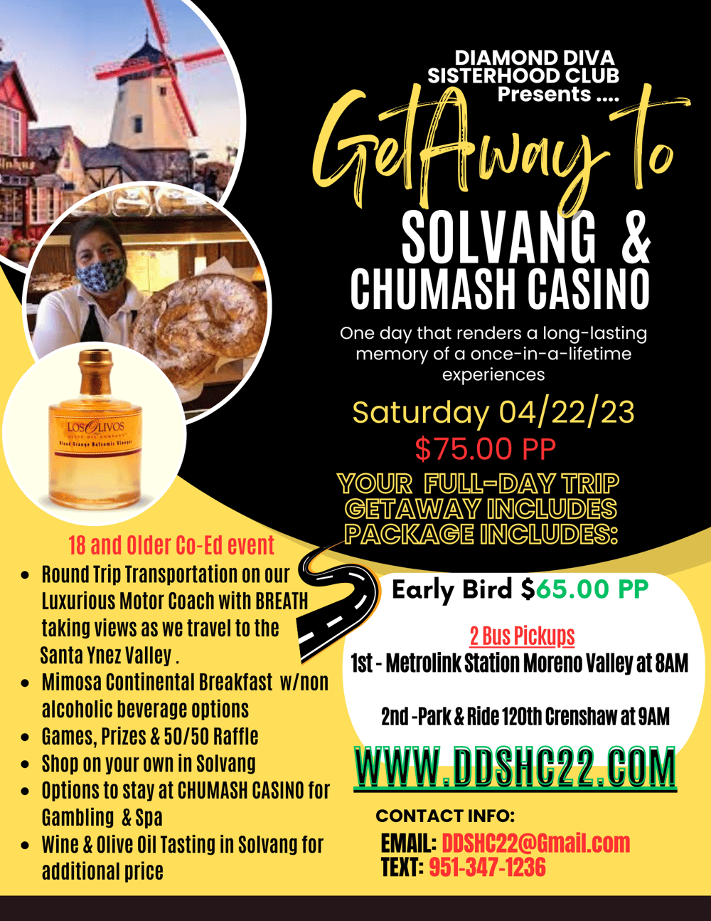 Image of 💎Solvang & Chumash Casino Getaway💎