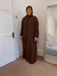 Image 1 of Jilbayah - Hooded Abaya - Brown