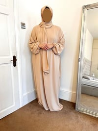 Image 1 of Jilbayah - Hooded Abaya - Stone