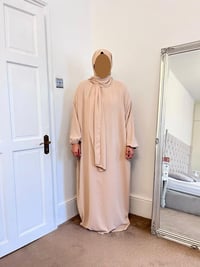 Image 3 of Jilbayah - Hooded Abaya - Stone