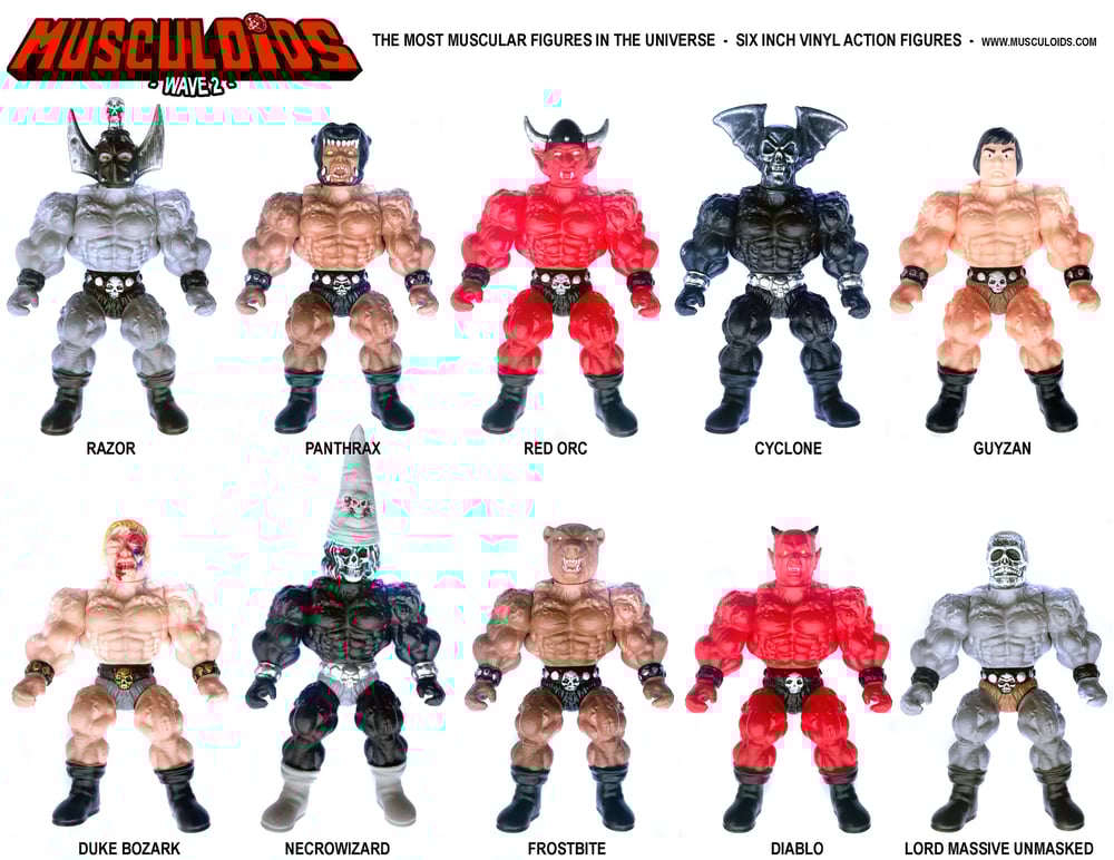 MUSCULOIDS 6" vinyl figure WAVE 2