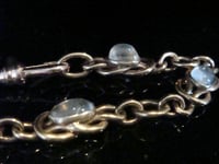 Image 2 of Edwardian 9ct rose gold lovers knot moonstone bracelet 14.1g 