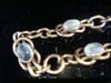 Edwardian 9ct rose gold lovers knot moonstone bracelet 14.1g 