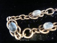 Image 4 of Edwardian 9ct rose gold lovers knot moonstone bracelet 14.1g 