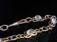 Image 5 of Edwardian 9ct rose gold lovers knot moonstone bracelet 14.1g 