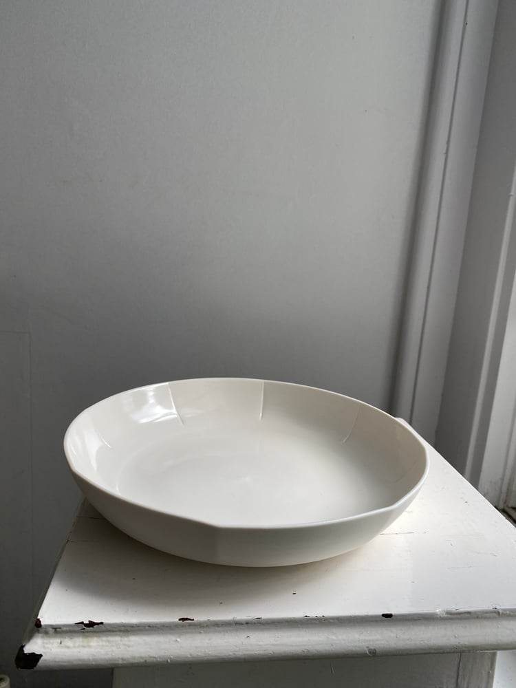 Cream Porcelain Poppy Pasta Bowl