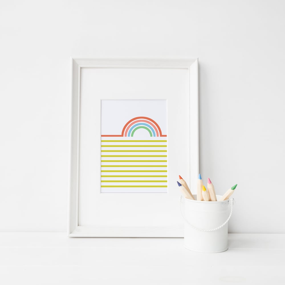 Image of Rainbow Stripe Print 