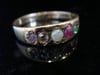 VICTORIAN 15ct ADORE amethyst diamond opal ruby emerald 5 stone ring