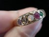 VICTORIAN 15ct ADORE amethyst diamond opal ruby emerald 5 stone ring