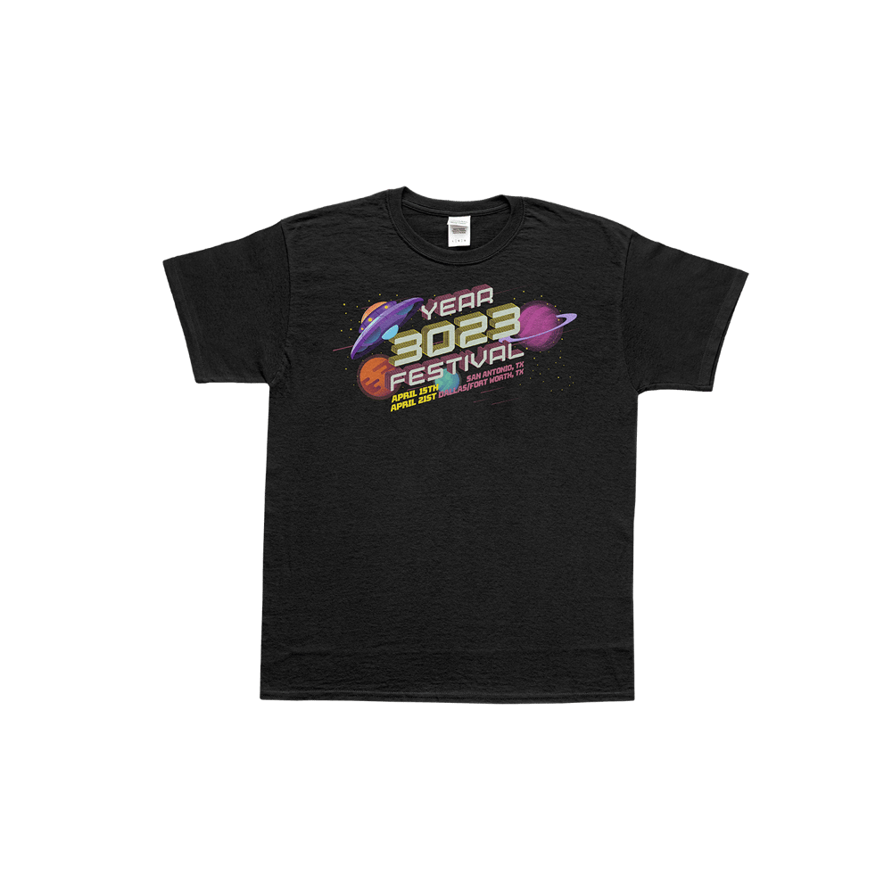 Year 3023 Merchandise Tee Shirt in Black