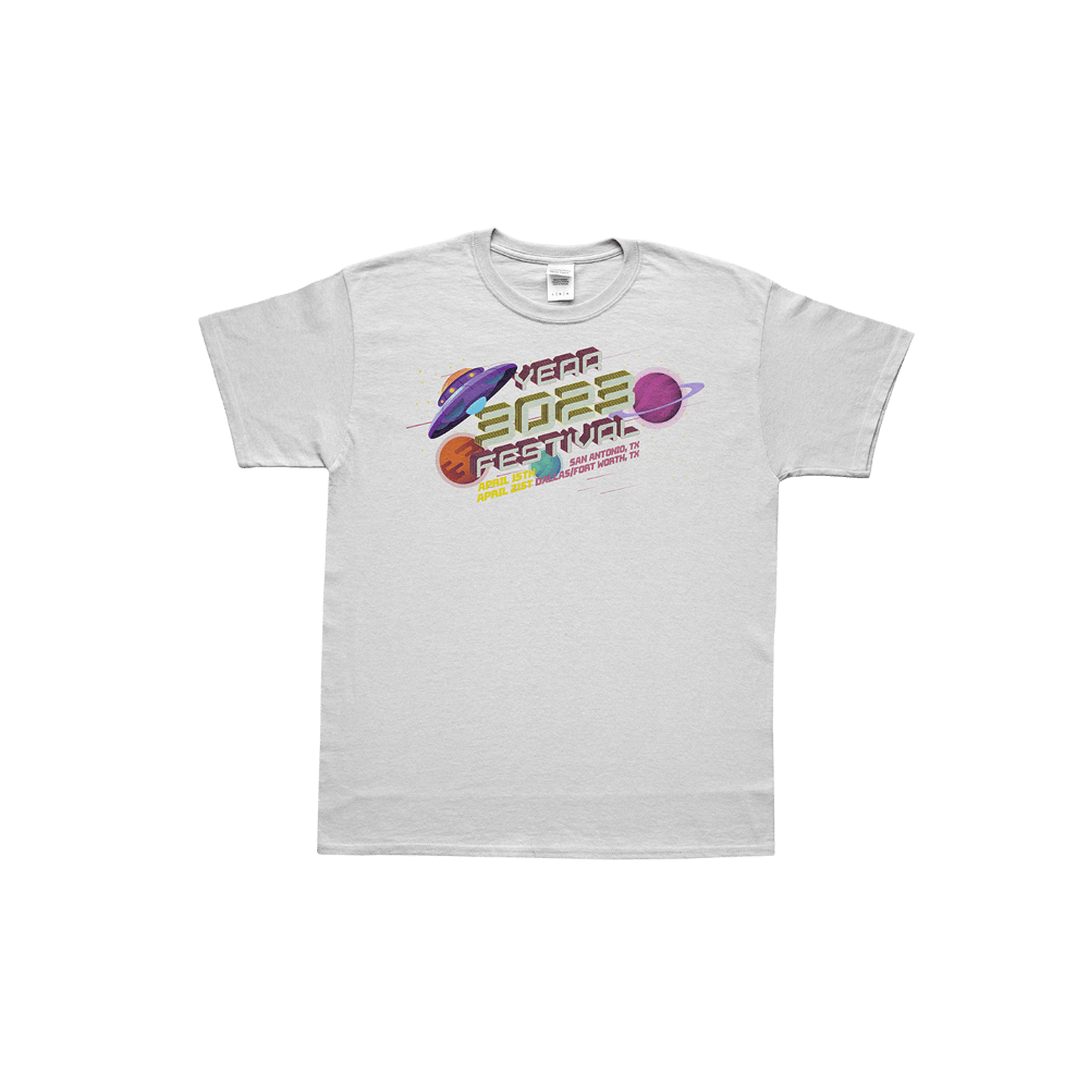 Year 3023 Merchandise Tee Shirt in White