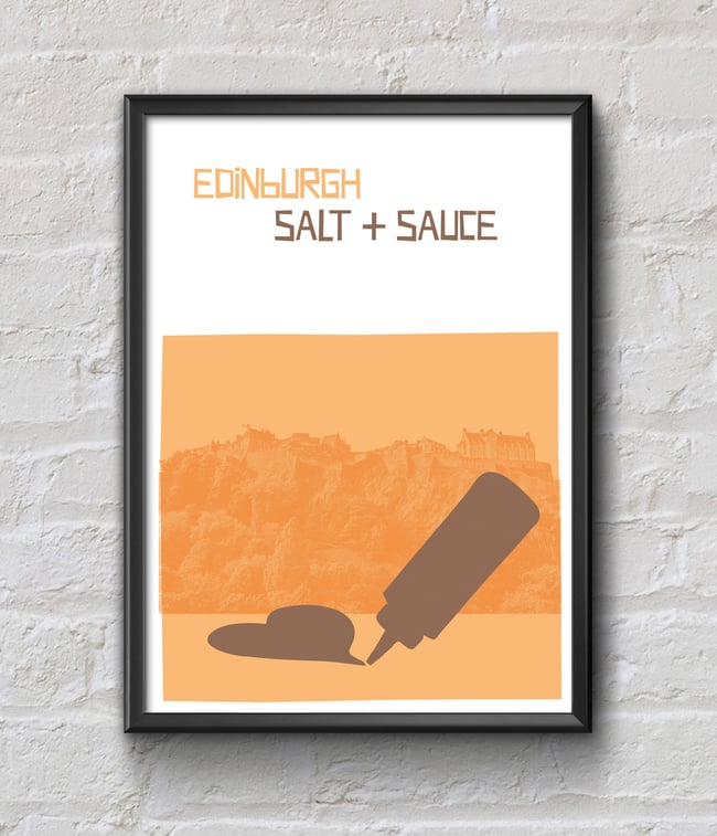 Edinburgh Salt + Sauce A4 print