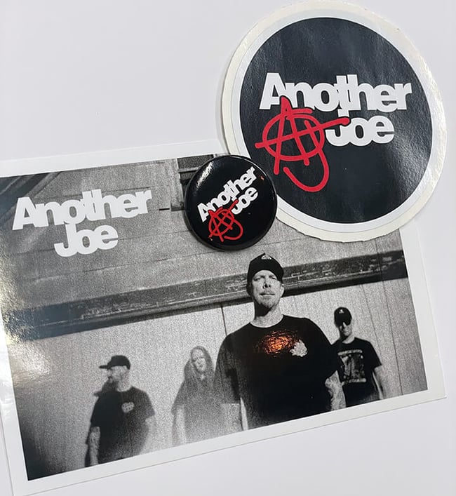 Another Joe Stacked Logo T-Shirt (Black or White Shirt)