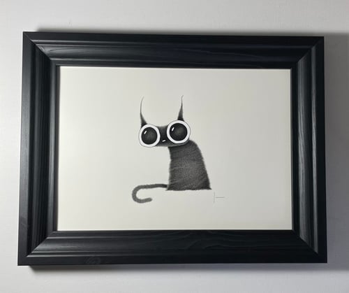 Image of Little Vodka with big eyes original drawing