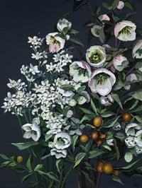 Image 1 of ORANGES AND WINTER FLOWERS - GICLÉE PRINT 