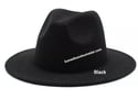Solid Black Fedora (56-58cm)