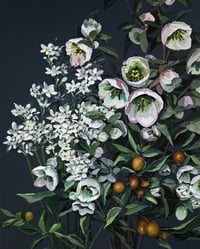 Image 4 of ORANGES AND WINTER FLOWERS - GICLÉE PRINT 