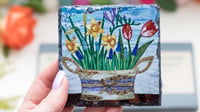 Image 1 of Spring  Flowers Slate Coaster