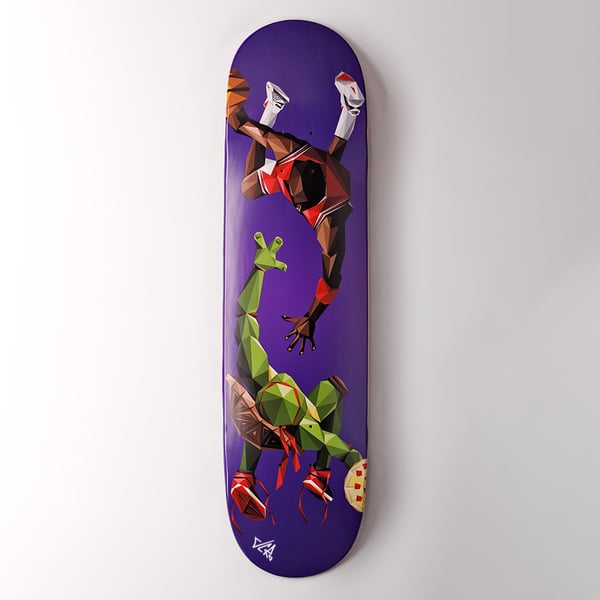 Image of Pizza Battle - Skate Deck by JC Ro