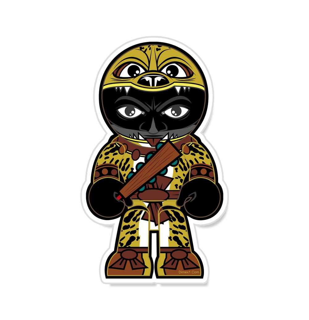 Jaguar Warrior Mexica Sticker