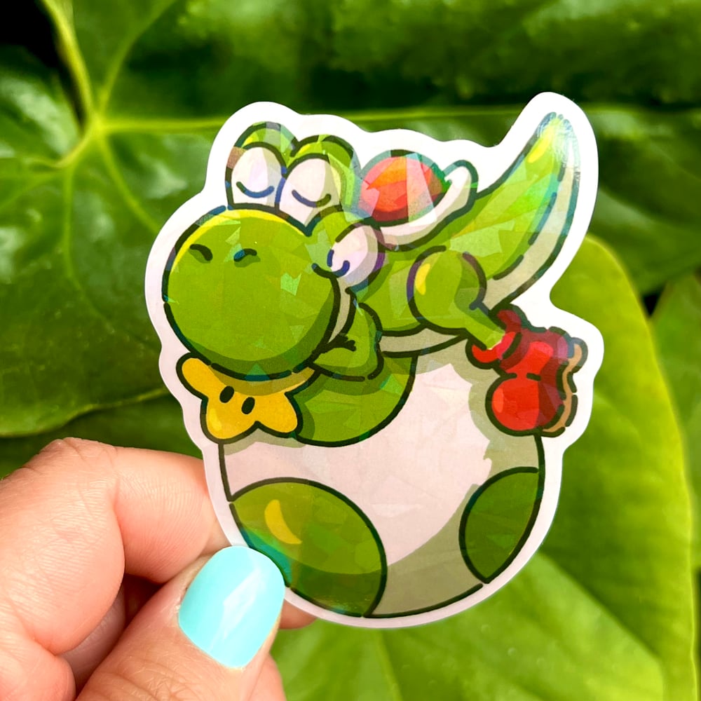 Image of Cute Dino Gamer Stickers