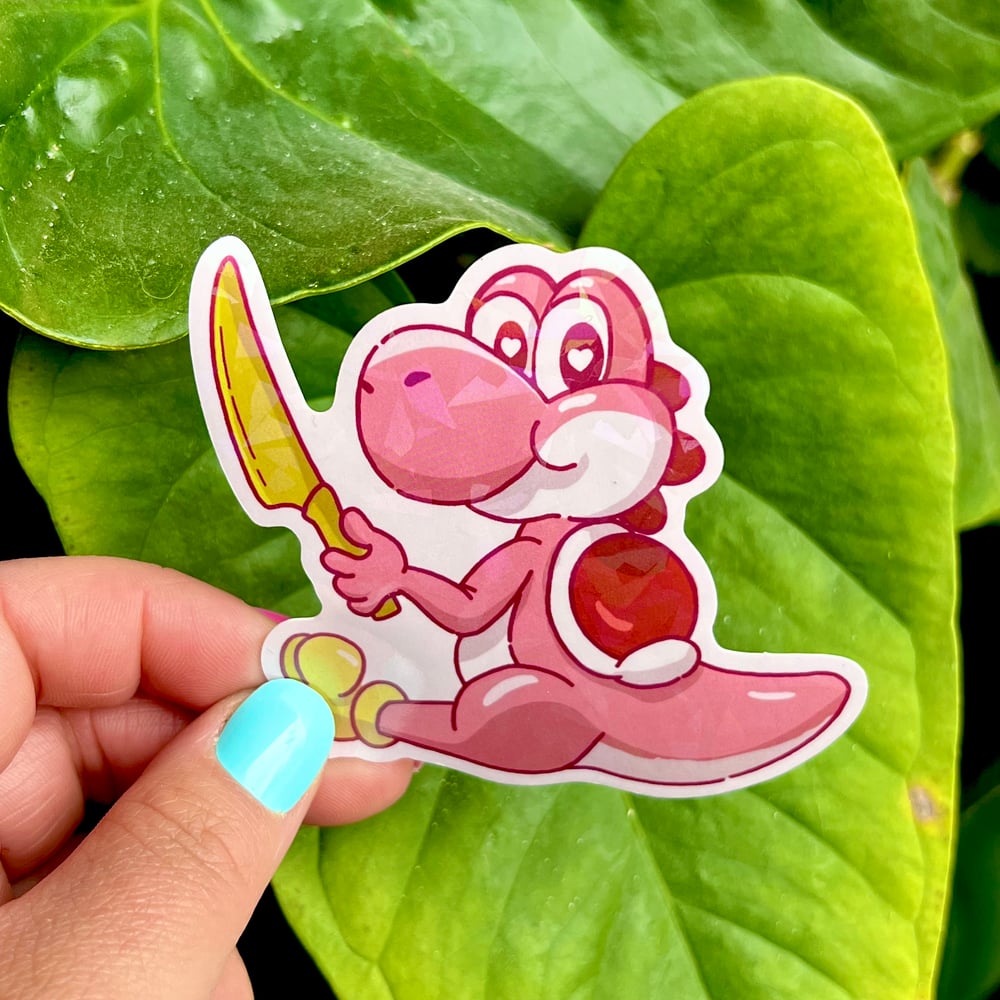 Image of Cute Dino Gamer Stickers