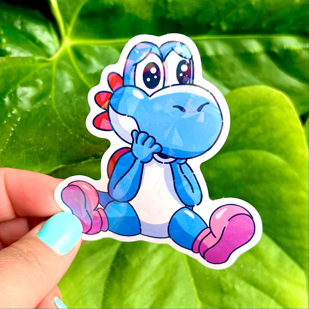 Image of Cute  3 Gamer Dino Gamer Stickers 