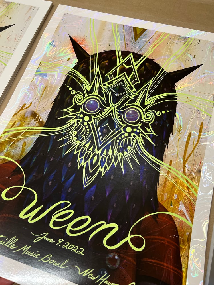 Image of Ween New Haven White Swirl Foil Poster