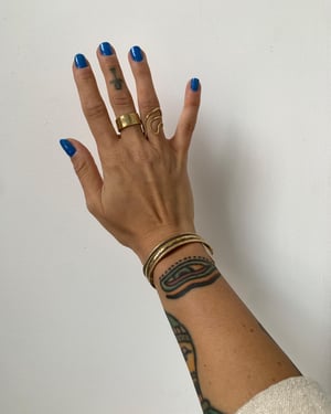 Image of "Fluidity" Hammered brass ring