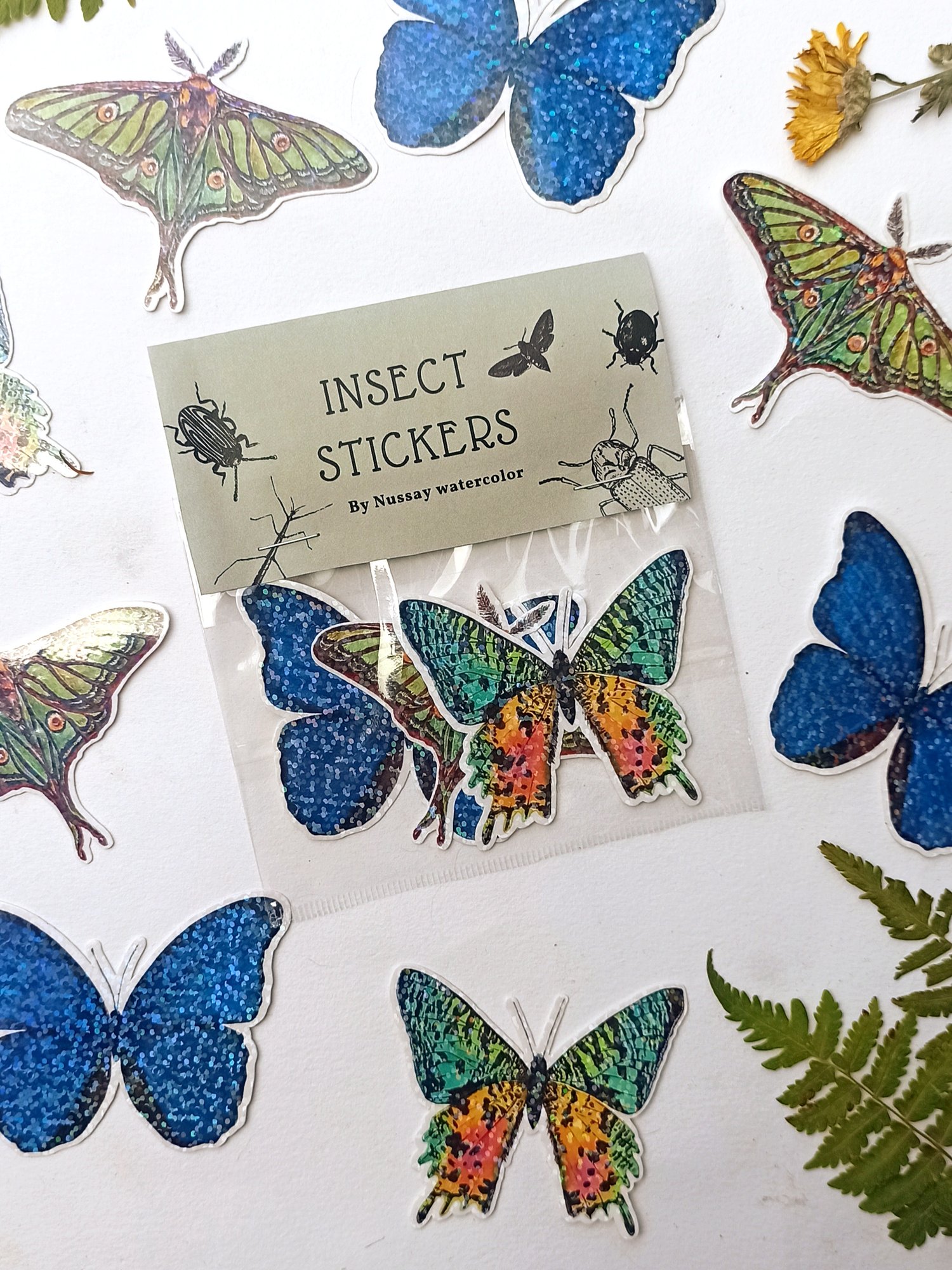 Image of Butterfly Holographic Sticker Pack 