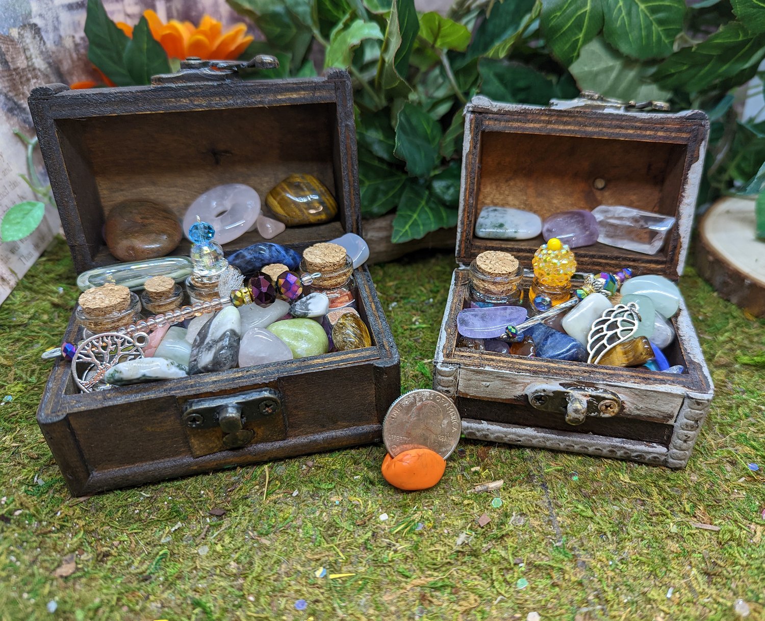 Image of Magic Fairy Mini Potion Bottle Treasure Box, Fairy Garden Magic Potion, Magic Fairy Kit, Miniature P