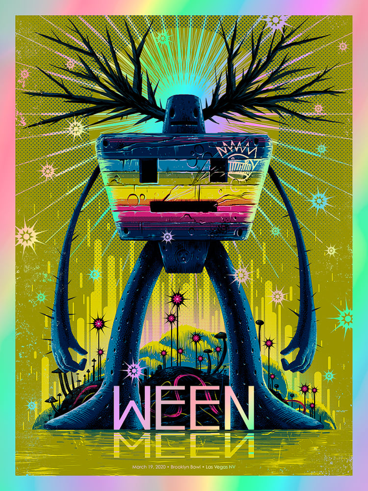 Image of Ween Vegas N1 Rainbow Foil Poster